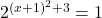 2^{(x+1)^2+3}=1